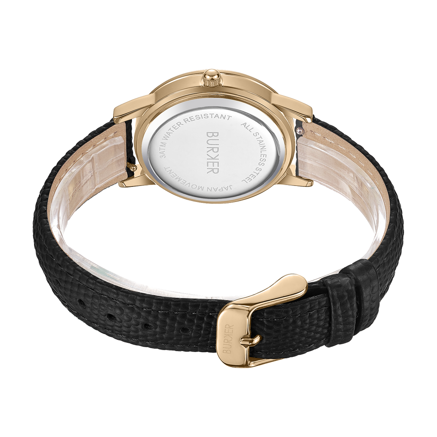 Amy Gold Black / Black Leather