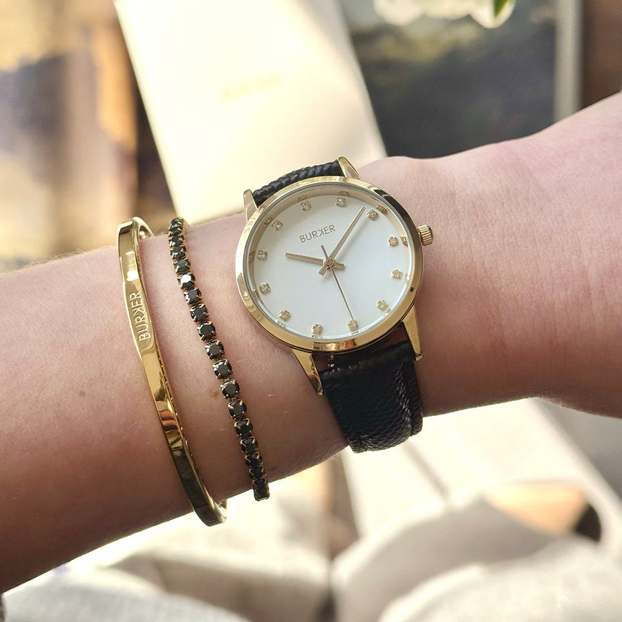 Amy Gold Brown Leather