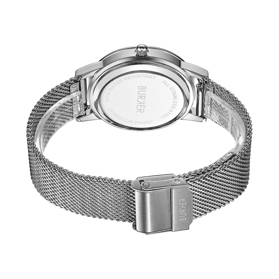 Amy Silver White Mesh