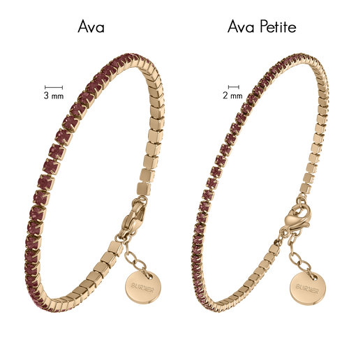 Ava Gold Burgundy