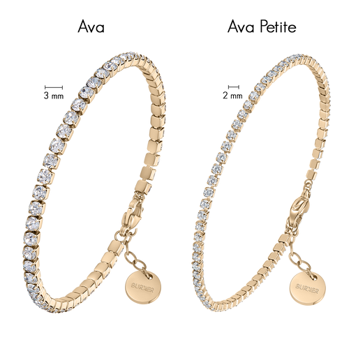 Ava Petite Gold White Bracelet