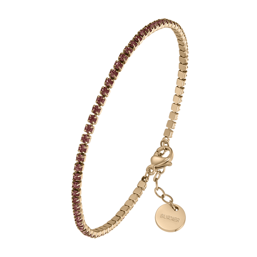 Ava Petite Gold Burgundy Bracelet