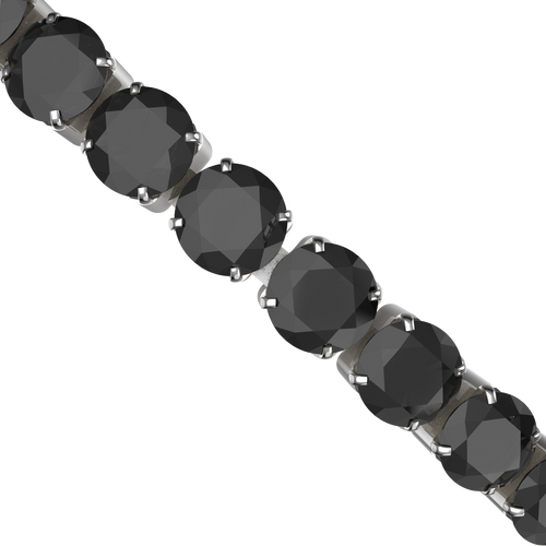 Ava Silver Black Bracelet