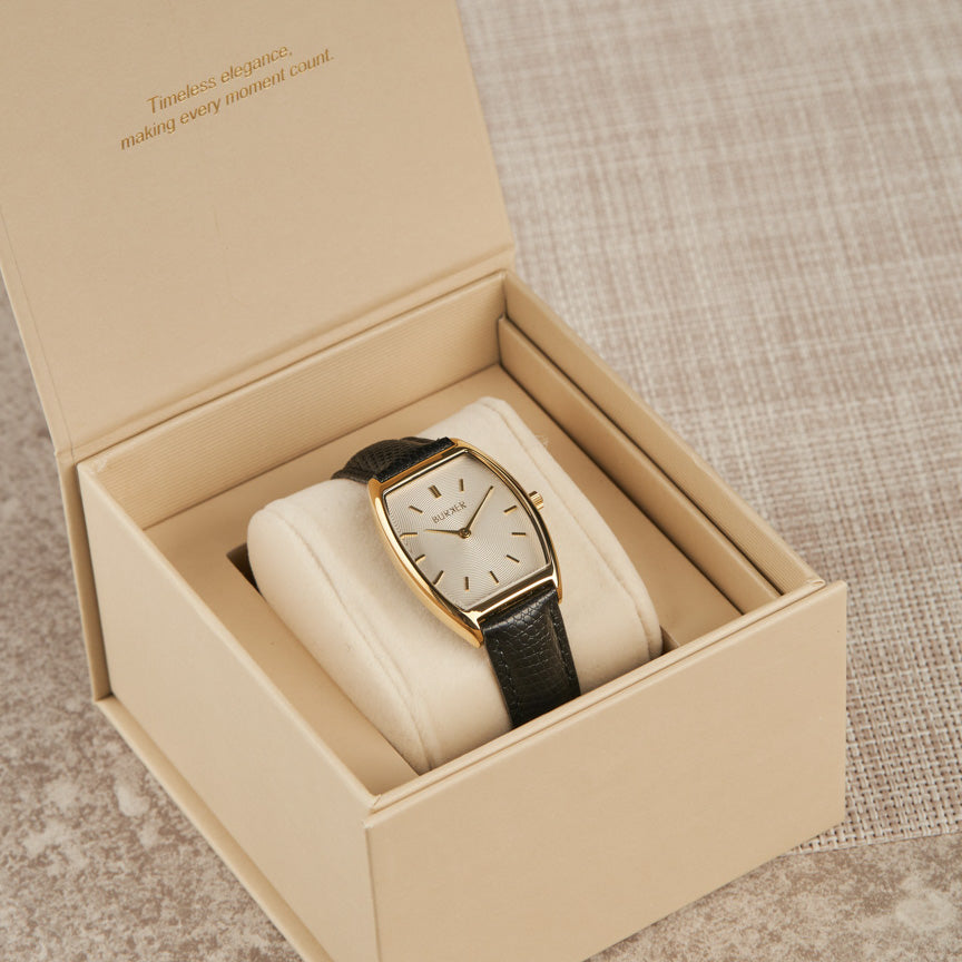 Grace Gold Black Leather
