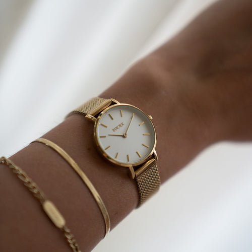 Ruby Petite Gold White Mesh