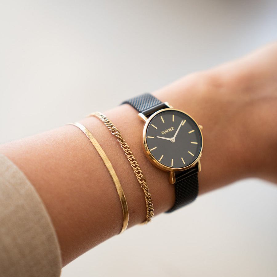 Ruby Petite Black Gold Mesh