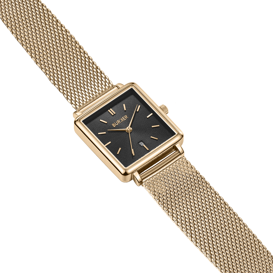Daisy Gold Black Mesh