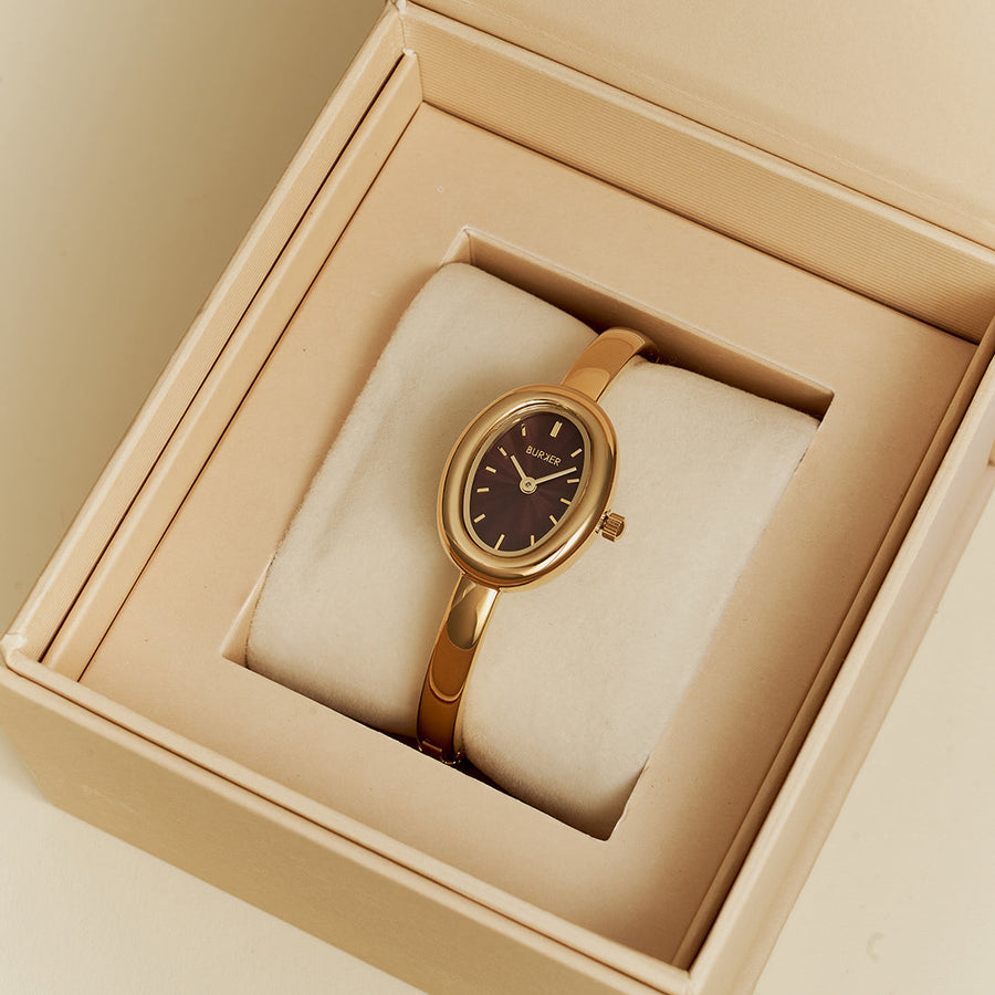 Diana Gold Burgundy