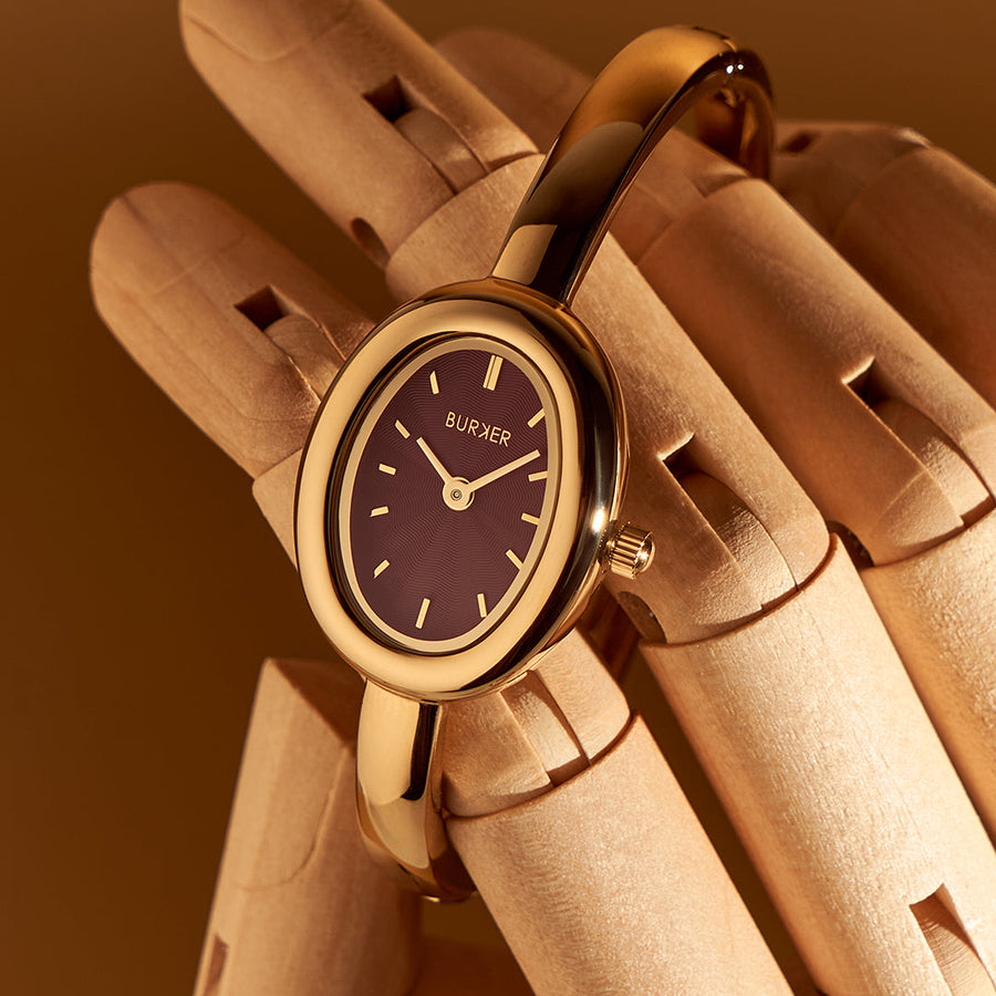 Diana Gold Burgundy