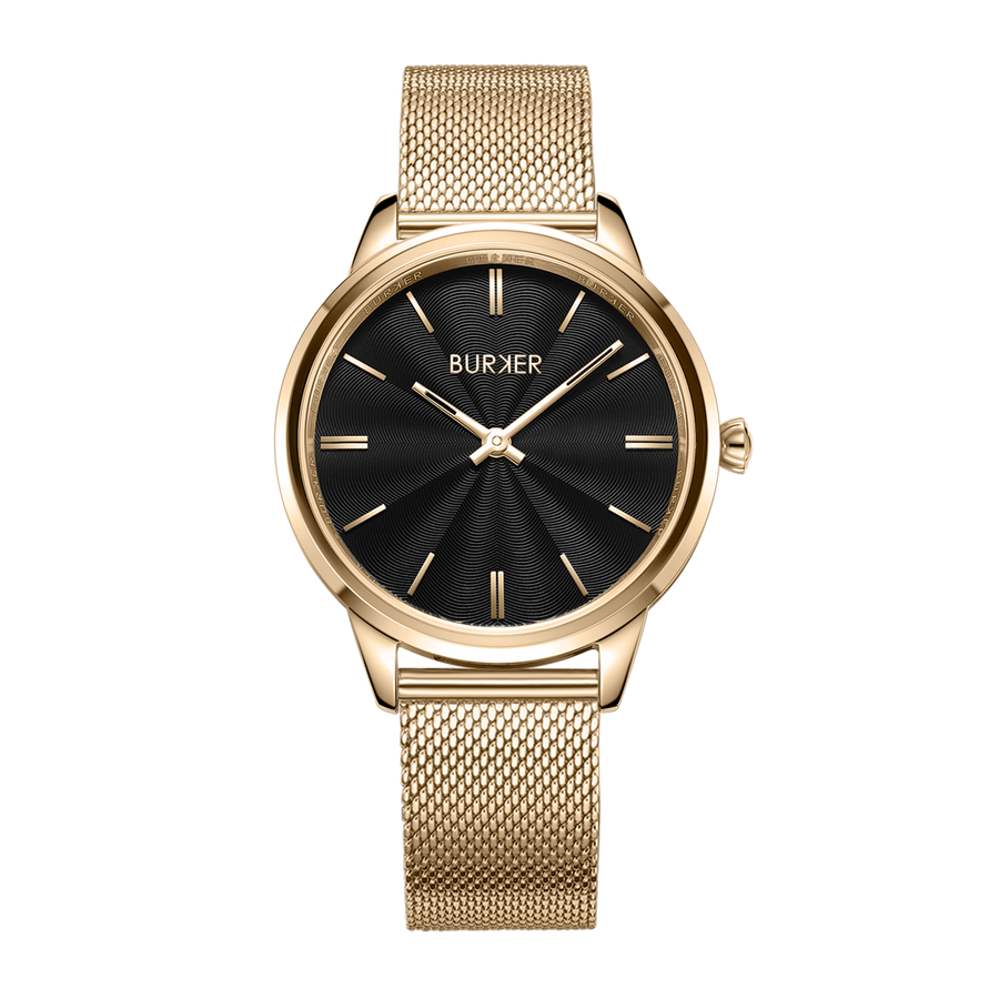 Emily Gold Black Mesh