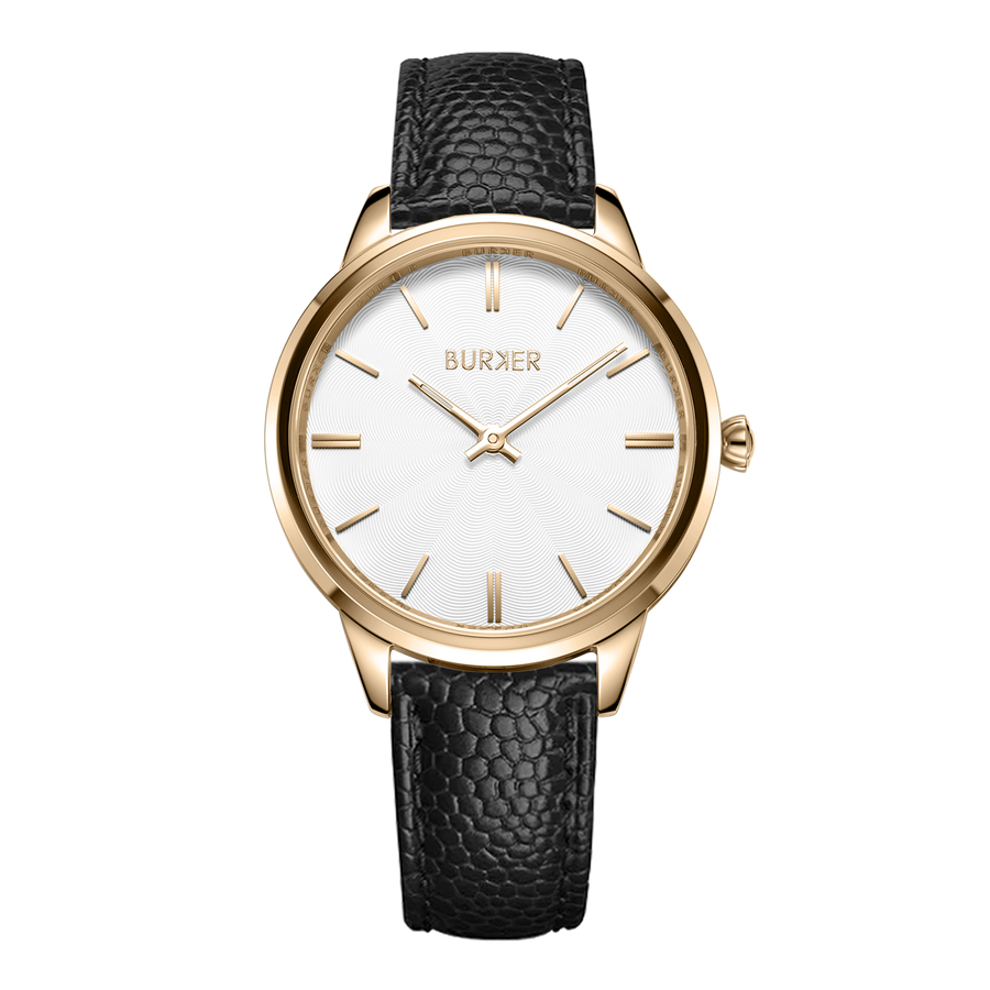 Emily Gold Black Leather