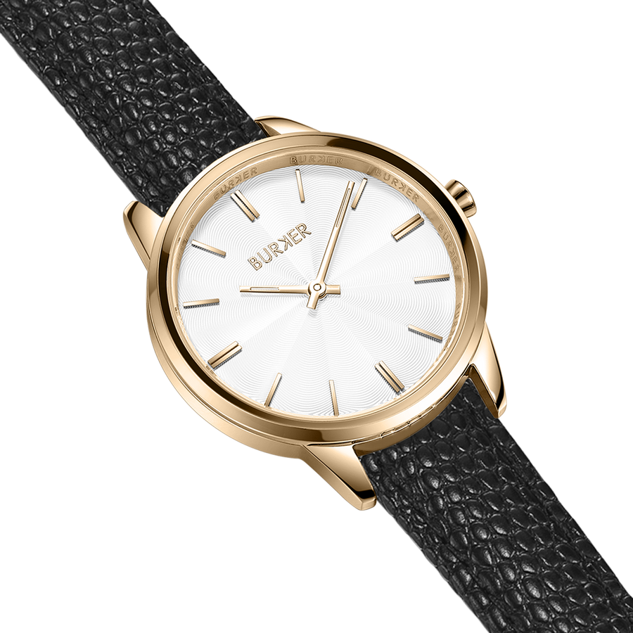 Emily Gold Black Leather
