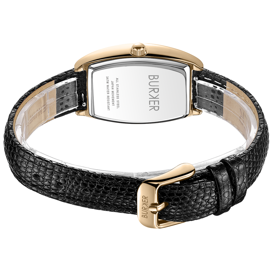 Grace Gold Black Leather