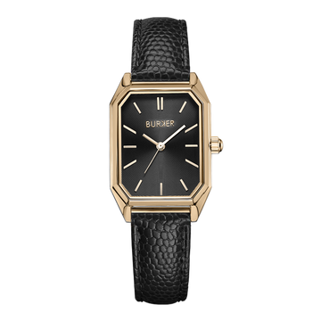 Isabell Gold Black/Black Leather