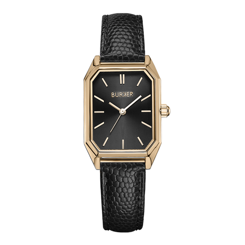 Isabell Gold Black/Black Leather
