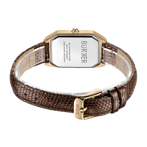 Isabell Gold Brown Leather