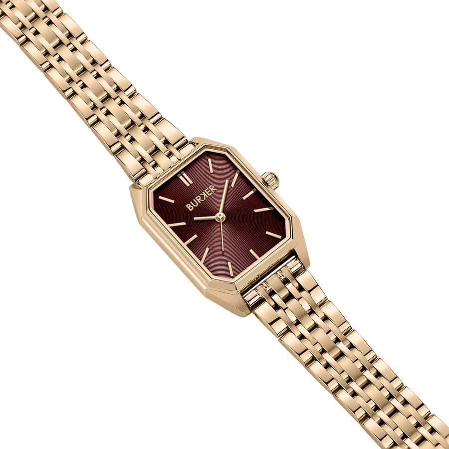 Isabell Gold Burgundy