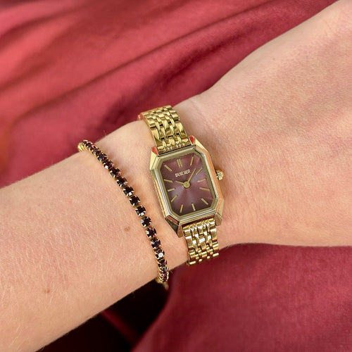 Isabell Petite Gold Burgundy