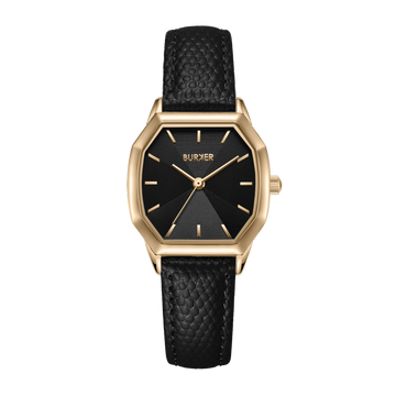 Julia Gold Black / Black Leather