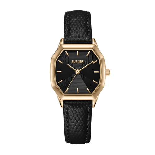 Julia Gold Black / Black Leather
