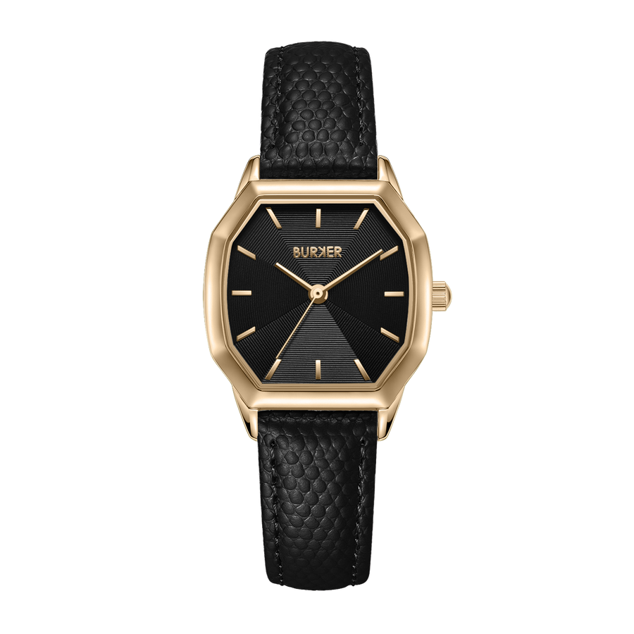 Julia Gold Black / Black Leather