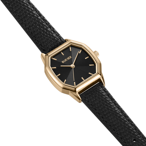 Julia Gold Black / Black Leather