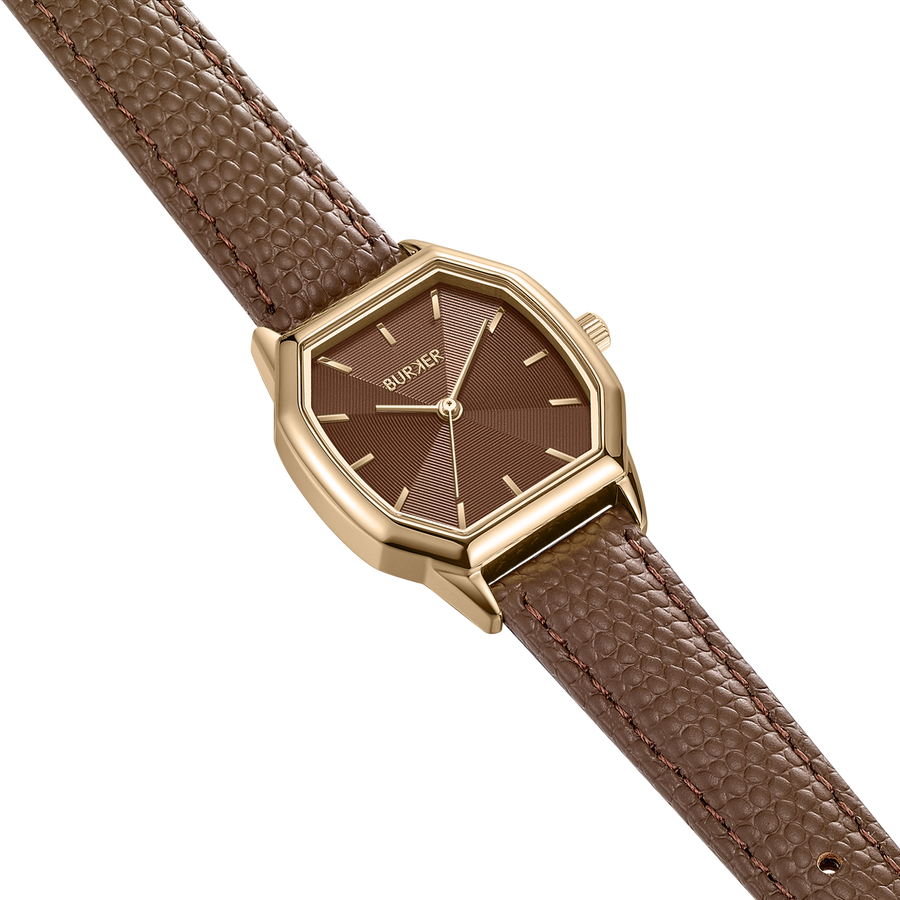 Julia Gold Brown / Brown Leather