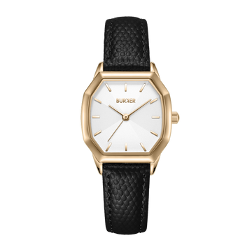 Julia Gold Black Leather