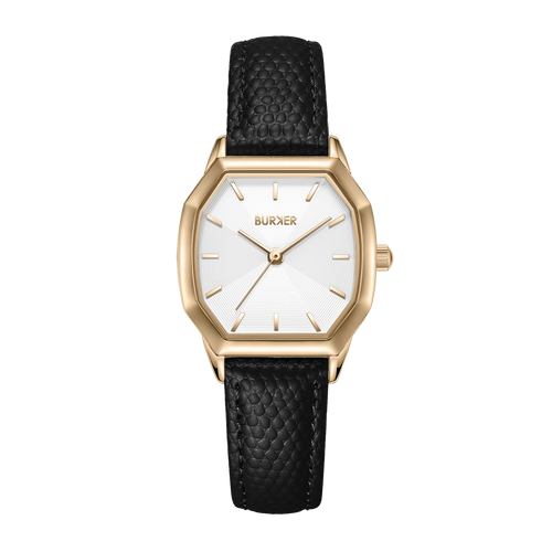 Julia Gold Black Leather