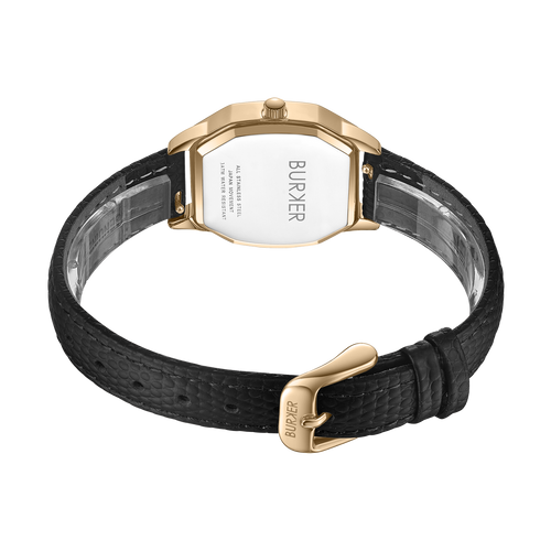 Julia Gold Black Leather