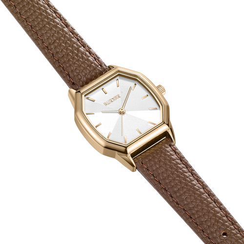 Julia Gold Brown Leather