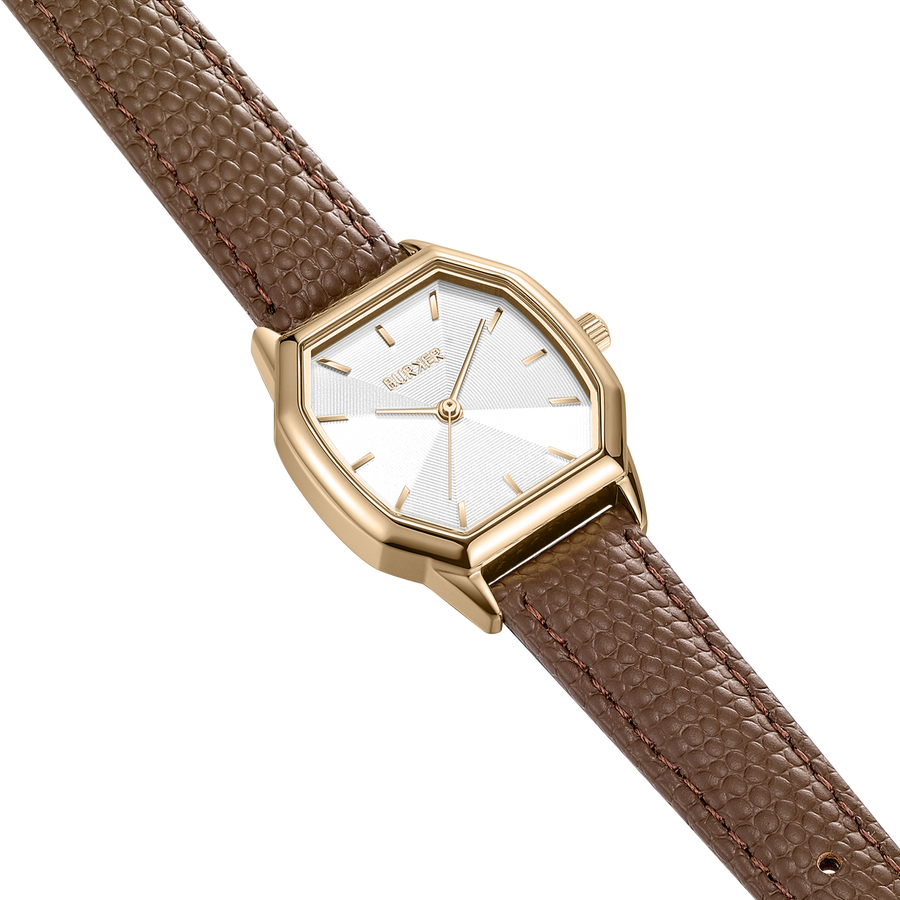 Julia Gold Brown Leather