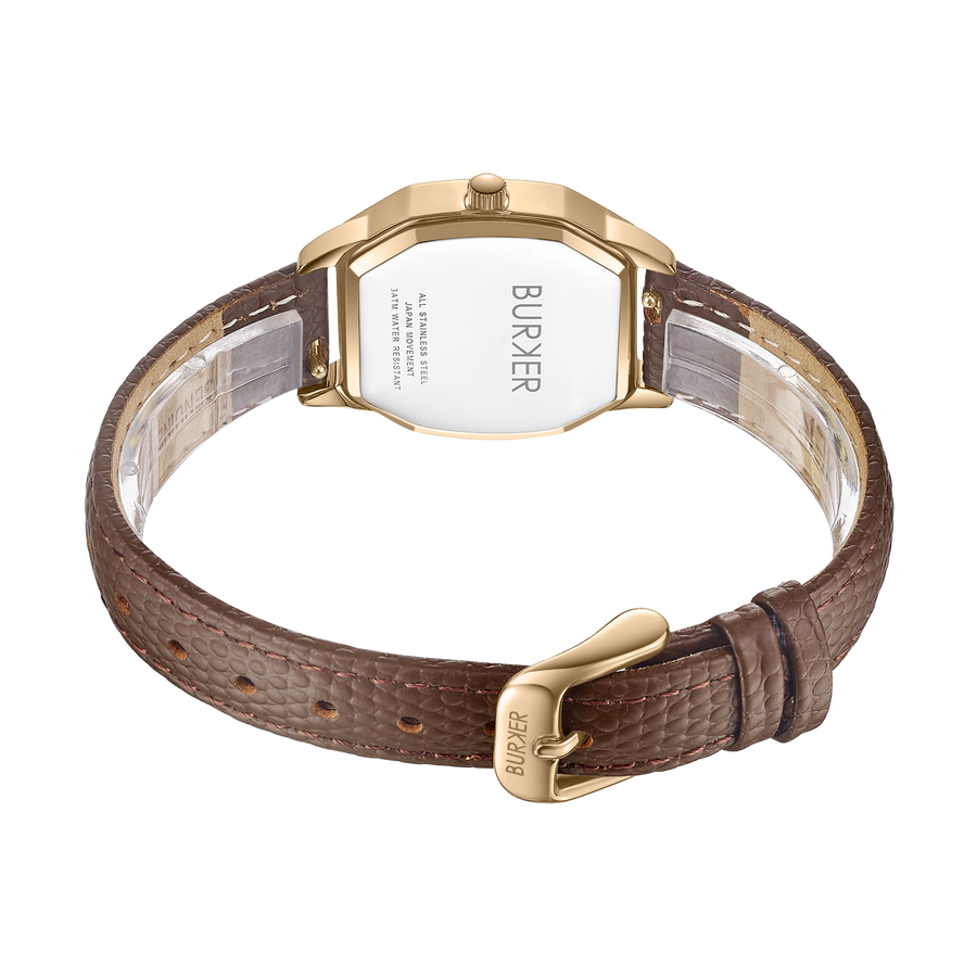 Julia Gold Brown Leather