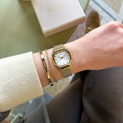 Julia Gold White Mesh