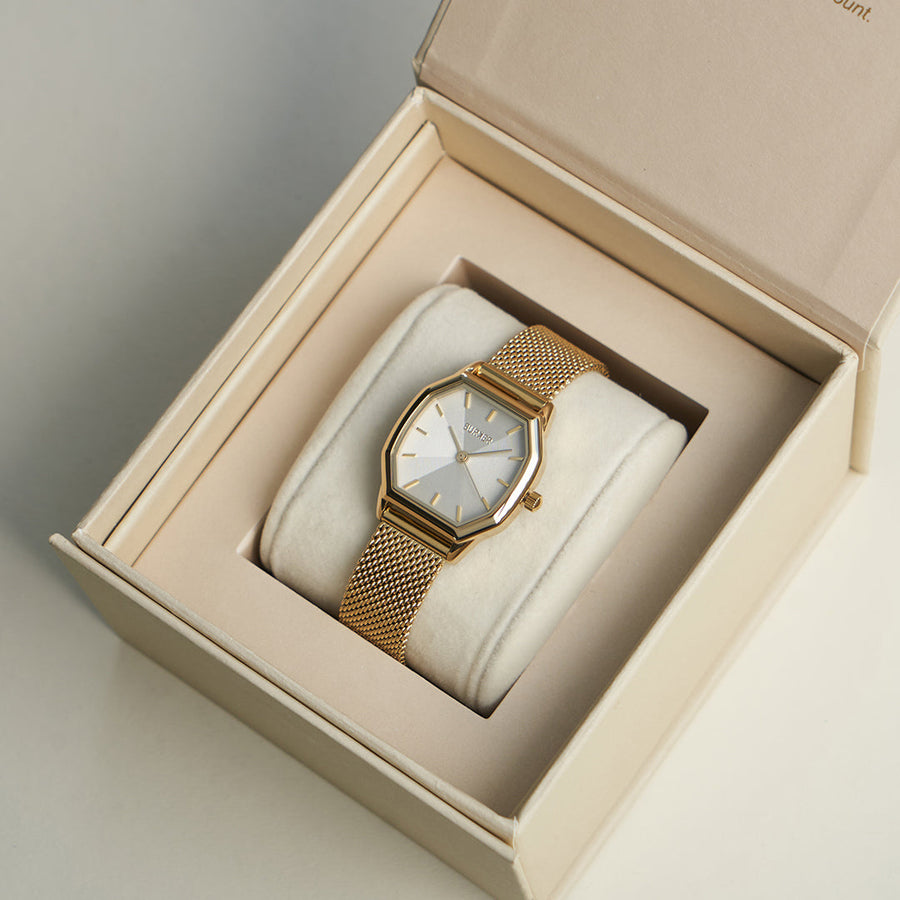 Julia Gold White Mesh