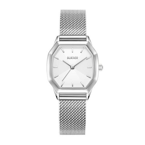 Julia Silver White Mesh