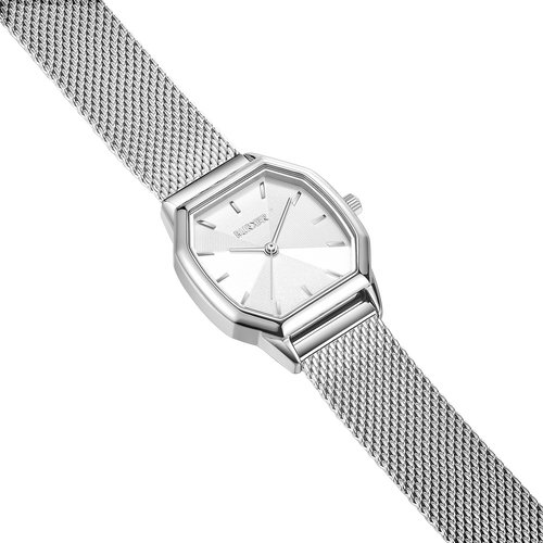 Julia Silver White Mesh