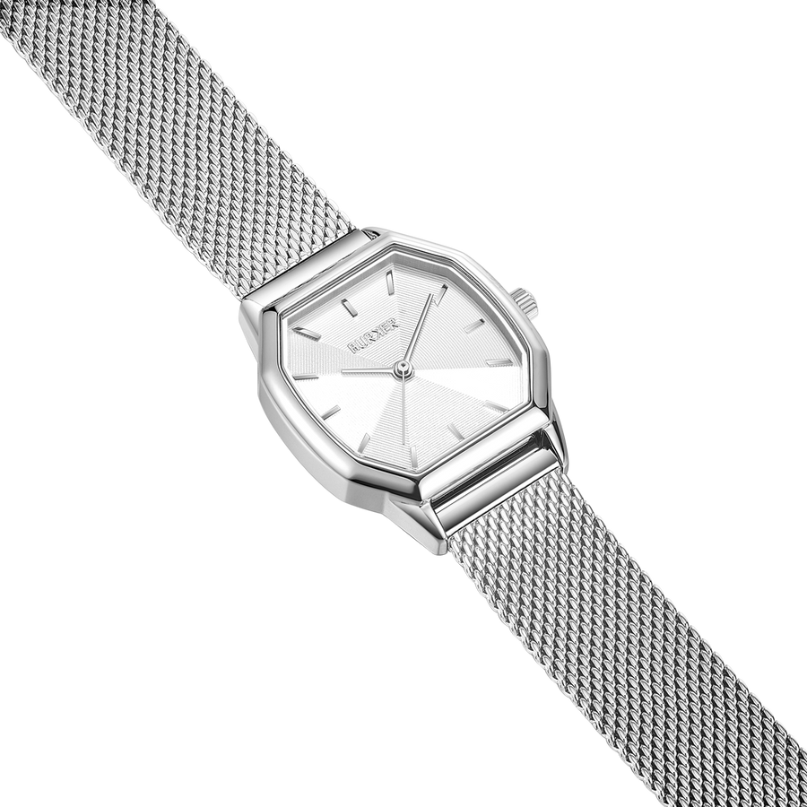 Julia Silver White Mesh