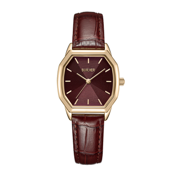 Julia Gold Burgundy Leather