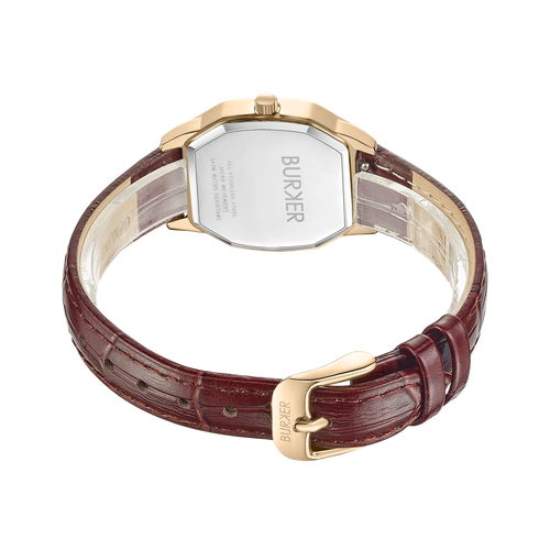 Julia Gold Burgundy Leather