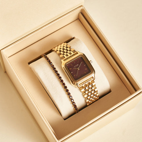 Macy Gold Burgundy