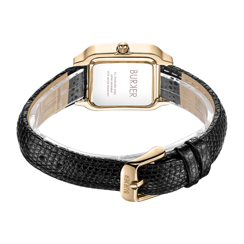 Macy Gold Black/Black Leather
