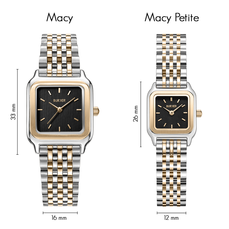 Macy Petite Black Gold Silver