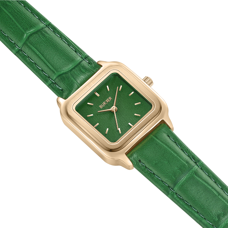 Macy Gold Green Leather