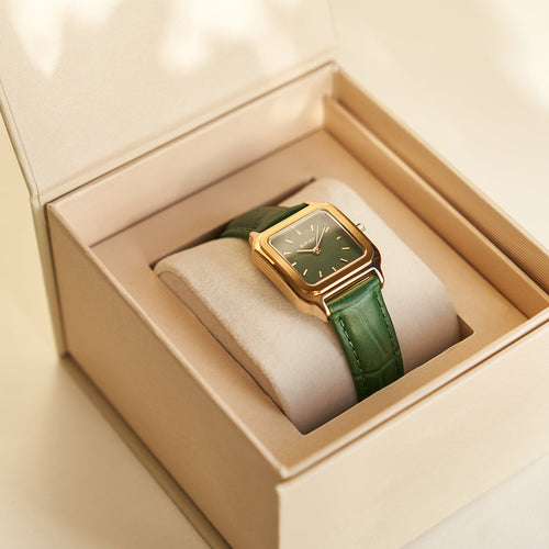 Macy Gold Green Leather