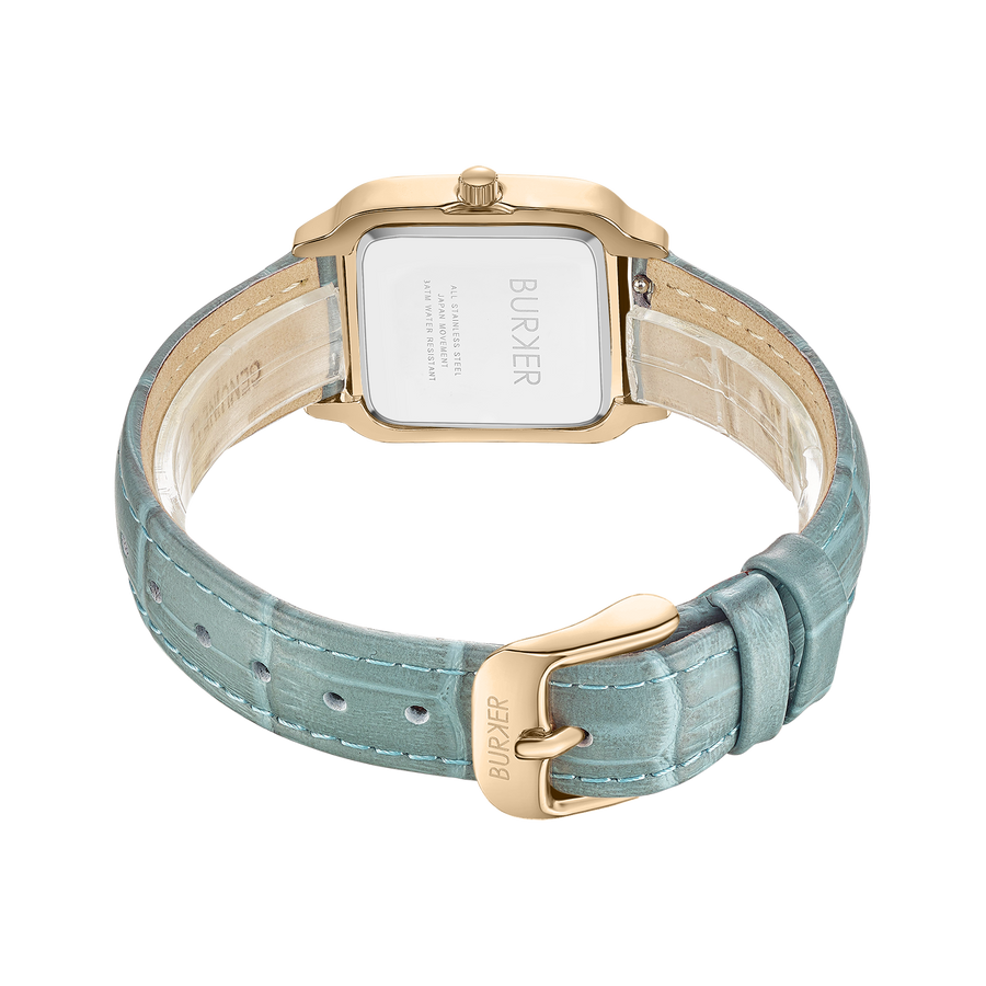 Macy Gold Grey Leather