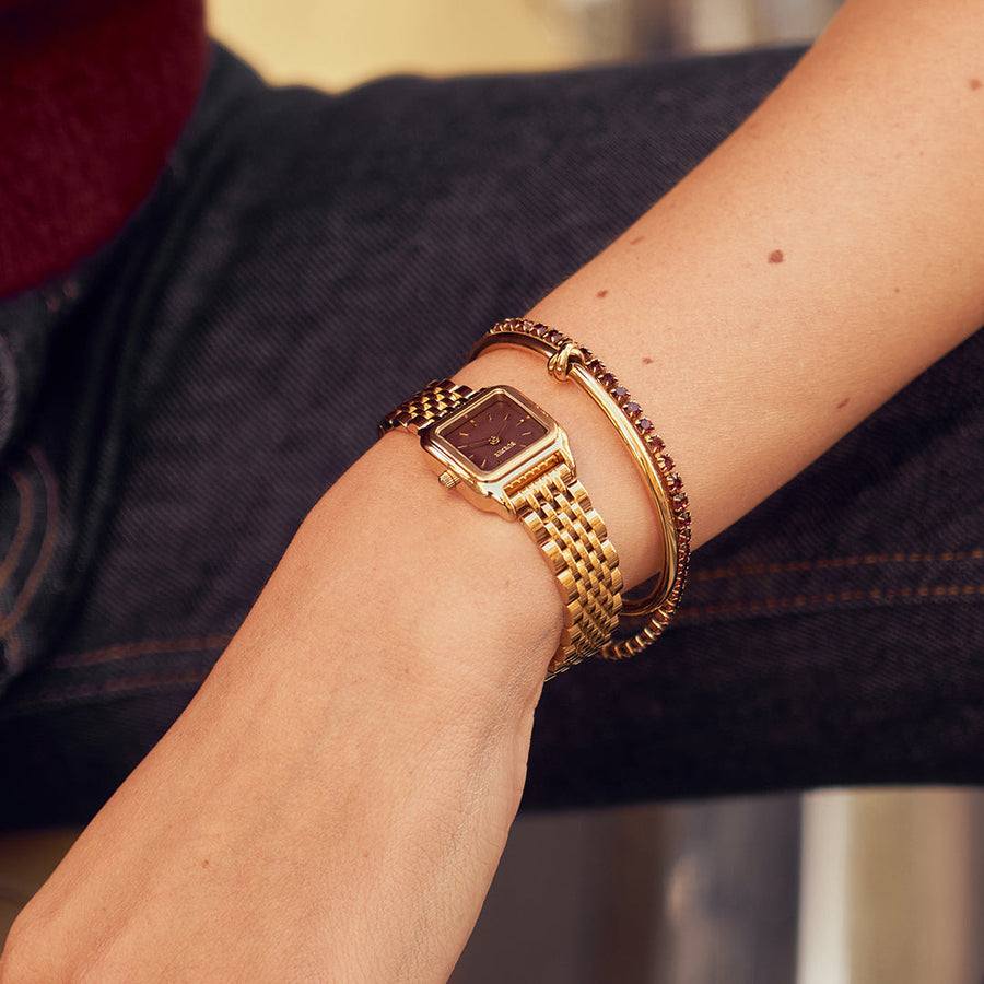 Macy Petite Gold Burgundy