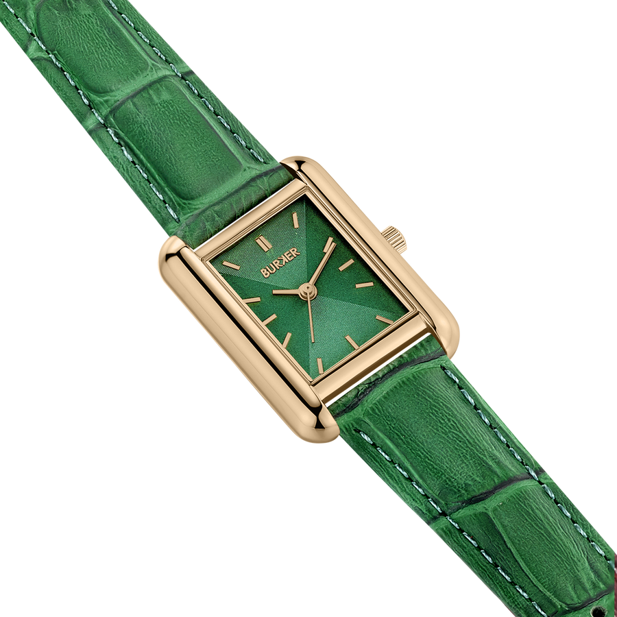 Olivia Gold Green Leather
