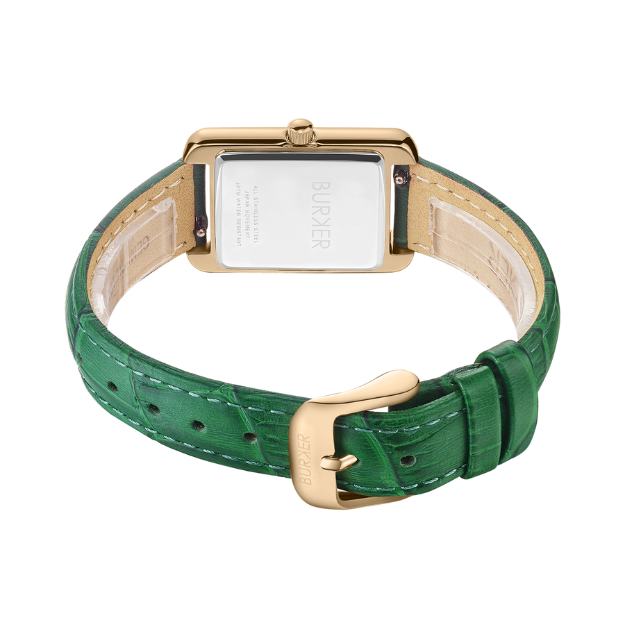 Olivia Gold Green Leather