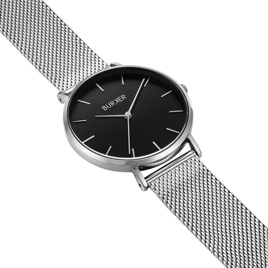 Ruby Silver Black Mesh